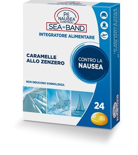 P6 NAUSEA CONTROL CARAMELLE ANTI NAUSEA VIAGGIO ALLO ZENZERO24 PEZZI