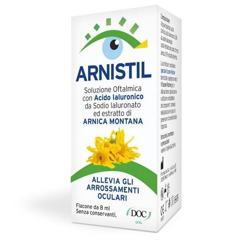 ARNISTIL SOLUZIONE OFTALMICA ACIDO IALURONICO 0,2% + ESTRATTO DI ARNICA MONTANA 0,1% FLACONE 8 ML