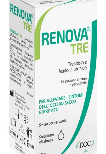 RENOVA TRE COLLIRIO A BASE DI TREALOSIO E ACIDO IALURONICO 10 ML SENZA CONSERVANTI
