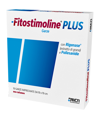 GARZA FITOSTIMOLINE PLUS 10X10 CM 10 PEZZI