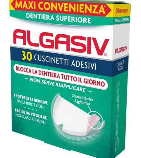 ALGASIV ADESIVO PER PROTESI DENTARIA SUPERIORE 30 PEZZI