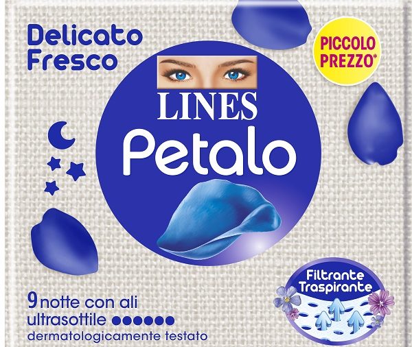 LINES PETALO BLU ASSORBENTE NOTTE 9 PEZZI