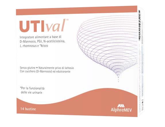 UTIVAL 14 BUSTINE SENZA GLUTINE NATURALMENTE PRIVO DI LATTOSIO CON ZUCCHERO D-MANNOSIO ED EDULCORANTE FORMULA BREVETTATAN. 102021000021134