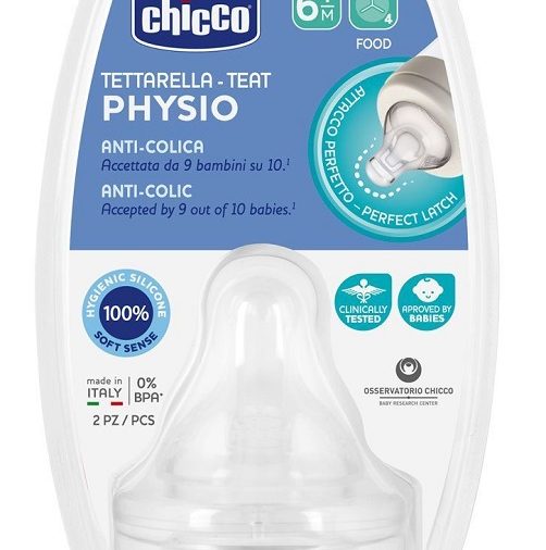 CHICCO TETTARELLA PERFECT 5 6M IN SILICONE 2 PEZZI PAP