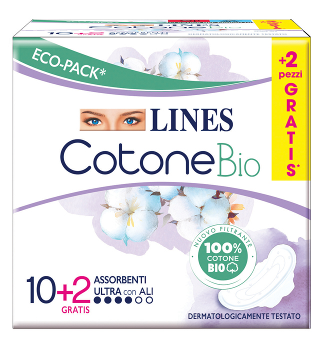 LINES COTONE BIO ULTRA ALI 12 PEZZI