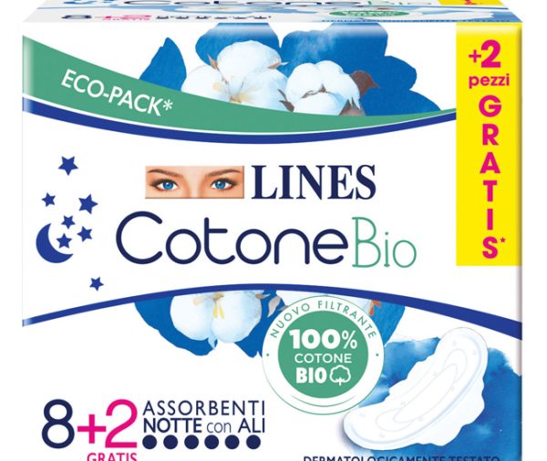 LINES COTONE BIO ULTRA NOTTE 10 PEZZI