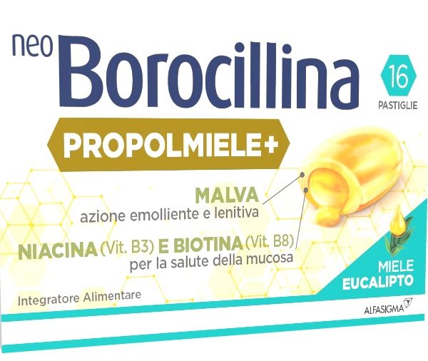 NEOBOROCILLINA PROPOLMIELE+ MIELE/EUCALIPTO 16 PASTIGLIE DA3,4 G