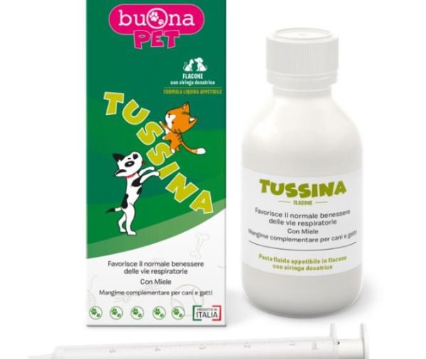 TUSSINA FLACONE CANI E GATTI CON SIRINGA DOSATRICE 100 G BUONAPET