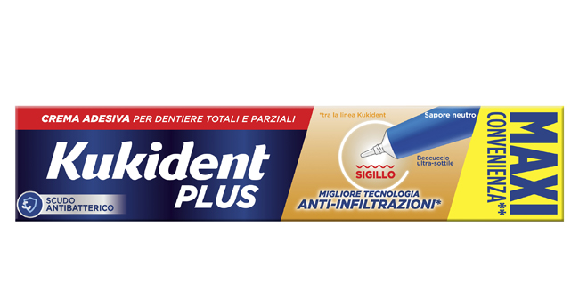 KUKIDENT PLUS BARRIERA ANTI-CIBO NEUTRO CREMA ADESIVA DENTIERE 57 G