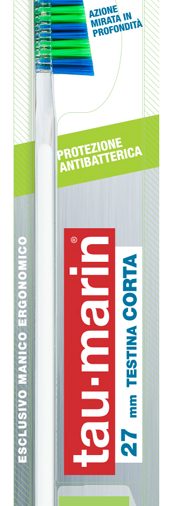 TAUMARIN PROFESSIONAL SPAZZOLINO 27 MEDIO TESTINA CORTA PROTEZIONE ANTIBATTERICA