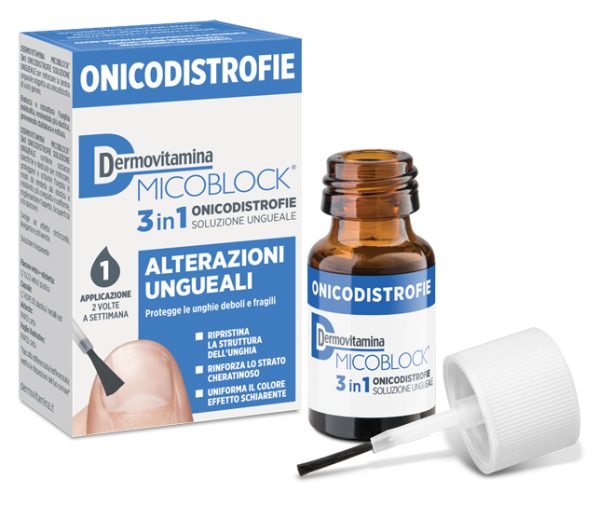 DERMOVITAMINA MICOBLOCK 3 IN 1 ONICODISTROFIE ALTERAZIONI UNGUEALI 7 ML