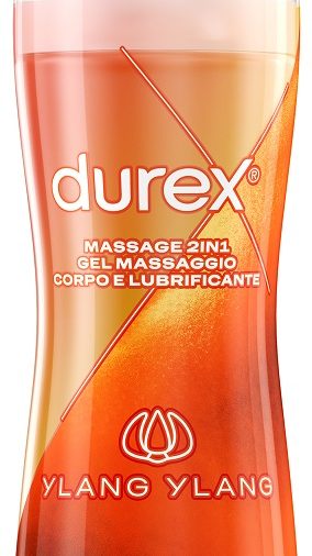 DUREX MASSAGE 2 IN 1 GEL MASSAGGIO CORPO E LUBRIFICANTE YLANG YLANG 200 ML