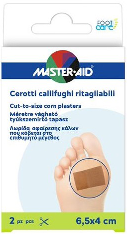 CEROTTO CALLIFUGO MASTER-AID FOOTCARE RITAGLIABILE 64X40 MM2 PEZZI B3
