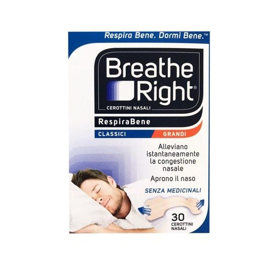 CEROTTI NASALI BREATHE RIGHT CLASSICI GRANDI 30 PEZZI