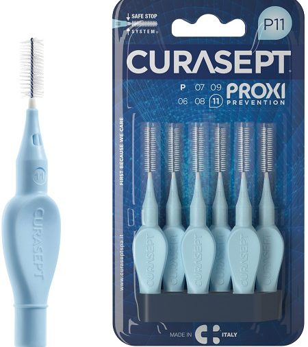 CURASEPT PROXI P11 AZZURRO/LIGHT BLUE 6 PEZZI