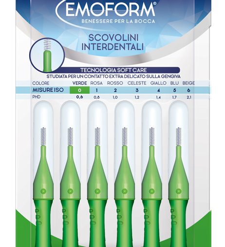 EMOFORM SCOVOLINO ISO 0 VERDE 6 PEZZI