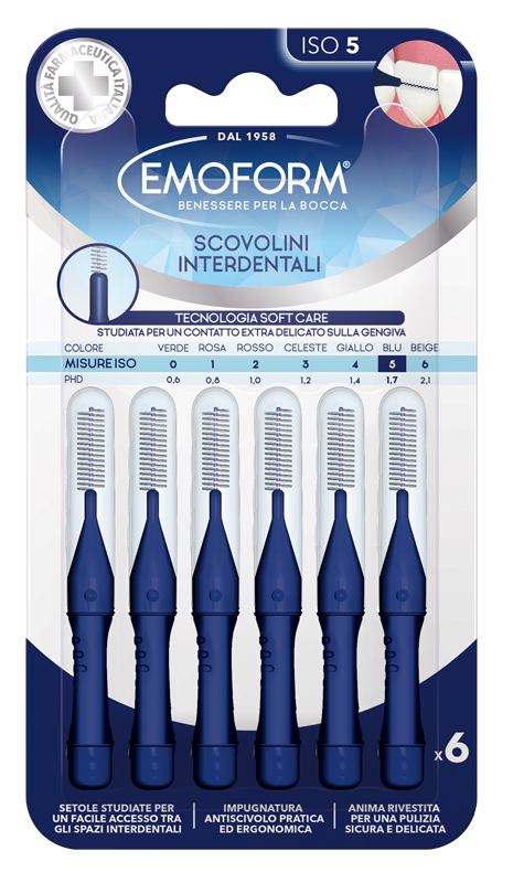 EMOFORM SCOVOLINO ISO 5 BLU 6 PEZZI