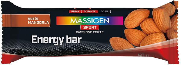 MASSIGEN SPORT ENERGY BARRETTA MANDORLA 50 G