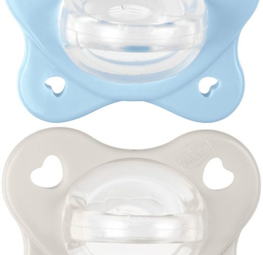 CHICCO DUAL SOFT SUCCHIETTO AZZURRO 2-6 MESI 2 PEZZI