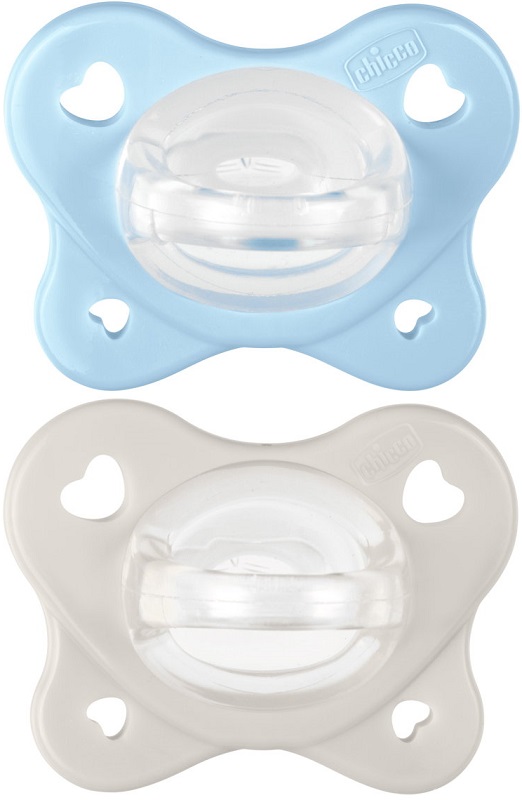 CHICCO DUAL SOFT SUCCHIETTO AZZURRO 2-6 MESI 2 PEZZI