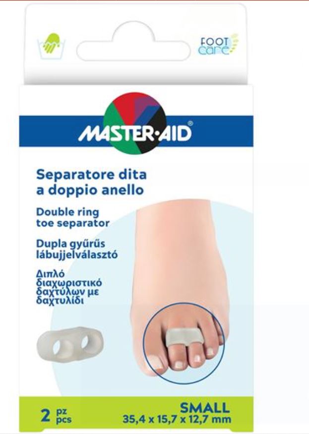 SEPARATORE DITA MASTER-AID FOOTCARE CON ANELLO DOPPIO SMALL2 PEZZI C10