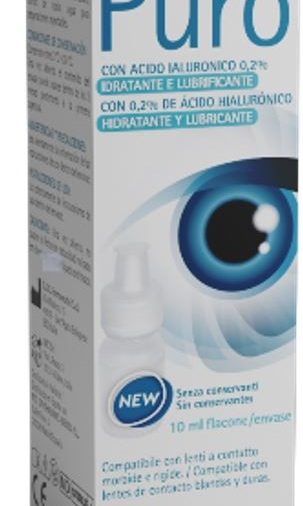 SOLUZIONE STERILE PER USO OFTALMICO PURO IDRATANTE E LUBRIFICANTE 0,2% ACIDO IALURONICO SENZA CONSERVANTI 10 ML
