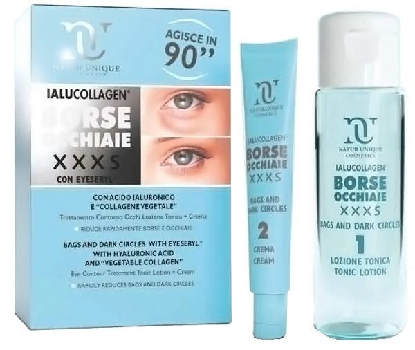 NATUR UNIQUE IALUCOLLAGEN BORSE E OCCHIAIE XXXS TONICO 10 ML+ 30 ML
