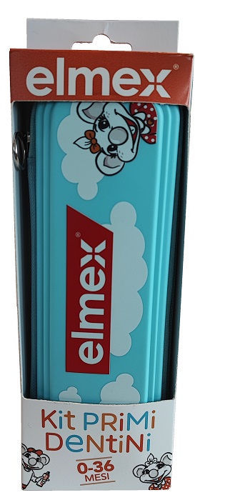 ELMEX KIT PRIMI DENTINI 0-36 MESI 1 ELMEX BIMBI DENTIFRICIO50 ML + 1 ELMEX SPAZZOLINO BIMBI EDUCATIVO NEW 0-3 ANNI
