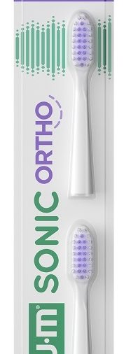 GUM SONIC ORTHO BATTERY TOOTHBRUSH REFILL 2 TESTINE