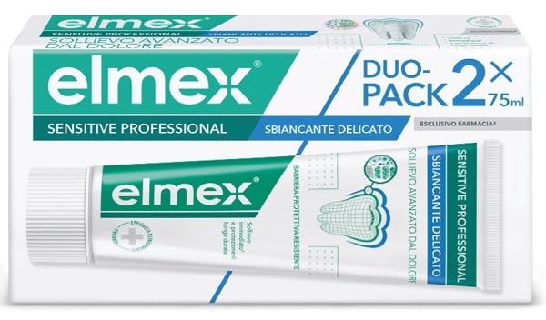 ELMEX SENSITIVE PROFESSIONAL WHITENING DENTIFRICIO DUO PACK2 TUBI DA 75 ML