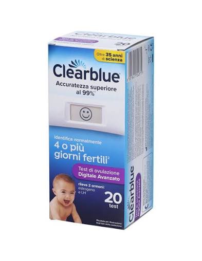 TEST DI OVULAZIONE CLEARBLUE DIGITALE AVANZATO 20 PEZZI