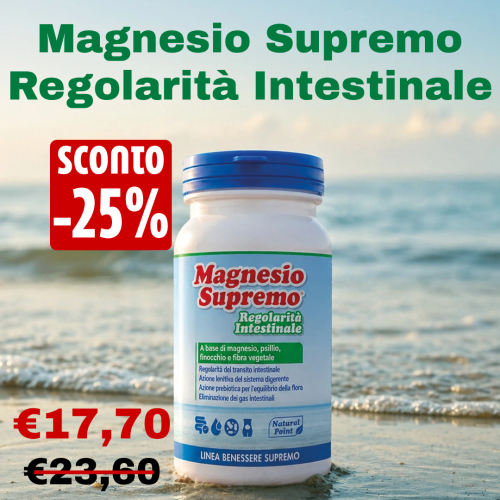 🚨 Promo Magnesio Supremo! Fino al 30 settembre trovi in offerta speciale tre referenze imperdibili: ✨Donna: per il benessere e l'equilibrio al femminile. ✨Regolarità Intestinale: per un aiuto mirato alla digestione. ✨Stick: pratici da portare sempre con te.