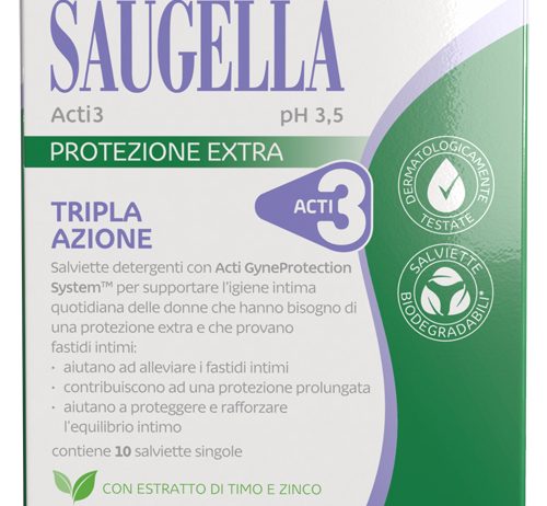 SAUGELLA ACTI3 SALVIETTINE 10 PEZZI