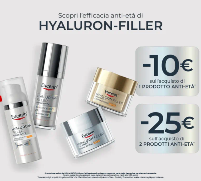 Tutte le linee anti-età Eucerin in promozione fino al 15 Novembre