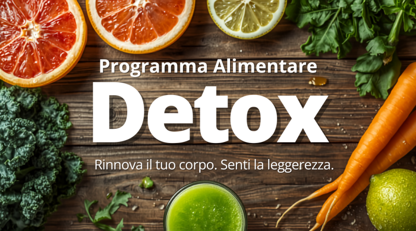 Vieni a scoprire il programma alimentare della durata di 5 giorni funzionale a depurare l'organismo e riattivare il metabolismo.