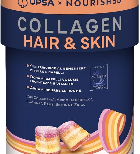 UPSA X NOURISHED COLLAGEN HAIR & SKIN 30 GUMMIES SENZA GLUTINE